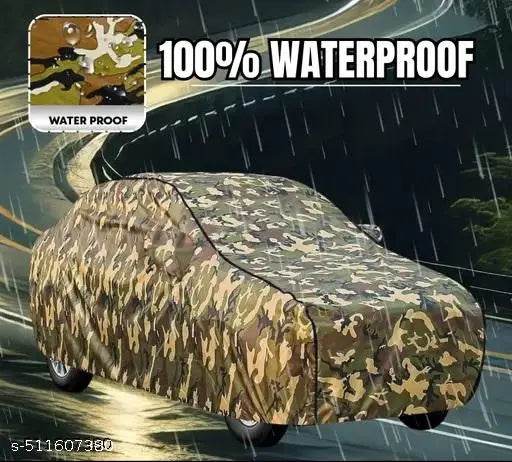 All Weather Protection Car Cover for Maruti Suzuki Swift Dzire | Anti Dust, 100% Waterproof, Swift Dzire Car Cover, Dzire Car Cover, Maruti Suzuki Dzire Cover Durable - Triple Stitched Elastic Grip with Mirror Pocket| (Military Jungle Print) - NARIX INDIA 