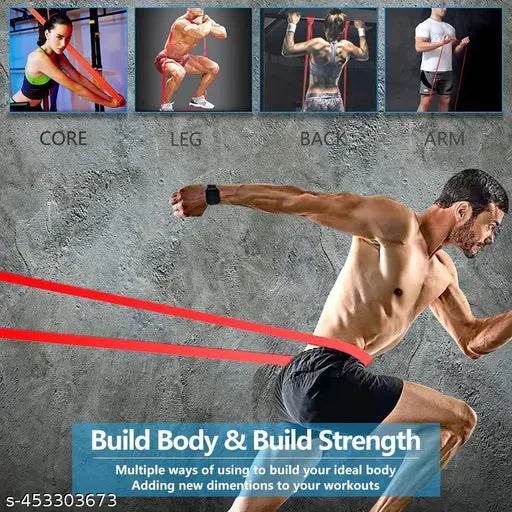 Quickfit Pull Up Assist Stretching - Mobility and Powerlifting Band Resistance Tube - NARIX INDIA 