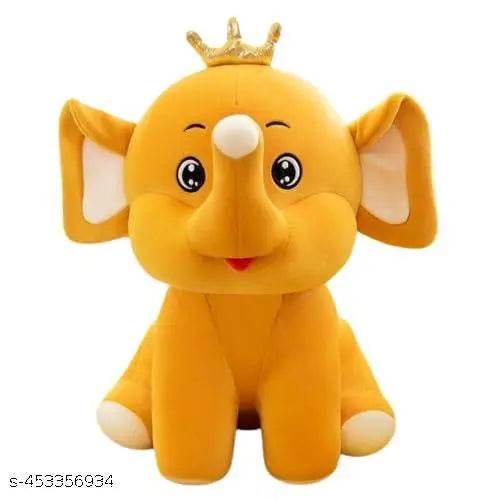 BlingNBeats Cuddly Yellow Elephant Soft Toy, Idel for Kids, Gift, Decoration, Size-13 Inche - NARIX INDIA 