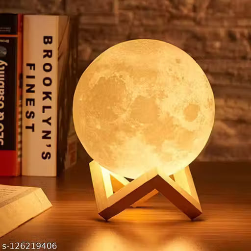 Itsapna Pack of 1 3D Moon Lamp 7 Color Changeable Sensor Moon Night Light Lamp, Touch Control, Moonlight Lamp with Stand & USB (15 cm) Moon Lights, Table - NARIX INDIA 