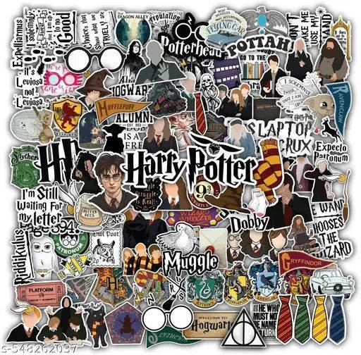 100+pcs Harry Potter Stickers for Laptop, Journal, Bike Helmet, Diary, Guitar, Mobile, Phone Case - NARIX INDIA 