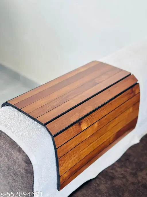 Wooden Sofa Armrest Tray Foldable and Flexible Arm Rest Tray | Tray For Table and Home - NARIX INDIA 