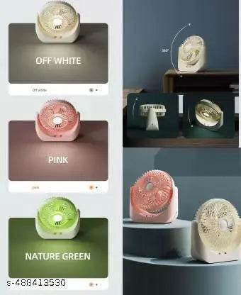 Compact & Rechargeable Desk Fan with Night Light – Ideal for Home, Travel & Office - NARIX INDIA 