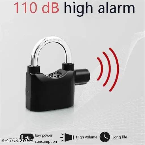 Anti Theft Metal Motion Sensor Alarm Key Lock | 110dBA Waterproof Security Padlock for Home, Office, and Bike Protection | Universal Use Motion-Sensing Door and Lock Alarm - NARIX INDIA 