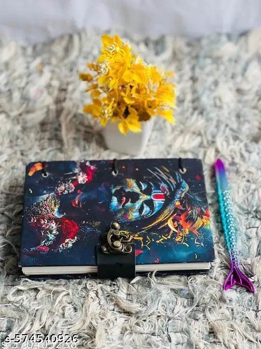 Diary Shri Krishna Print special binding A5 Diary Un-Ruled 200 Pages (Multicolor) 7x5 inch - NARIX INDIA 