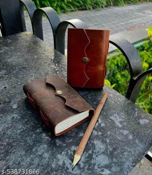 Vintage Leather Journal Notebook – Handmade Rustic Travel Diary with Button Closure | Refillable Leather Bound Pocket Notebook for Men & Women | Ideal for Writing, Sketching, Travel, Office & Gifting - NARIX INDIA 