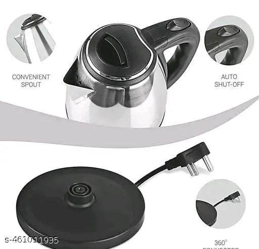 2L Electric Kettle 1500W 1 Year Warranty - Fast Boiling, Stainless Steel, Safe Design - Home & Office Essential for Quick Tea & Coffee - Long Cord, Easy Handling Safety - NARIX INDIA 