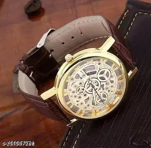Best New Analog For Men New Open Dial Gold - NARIX INDIA 