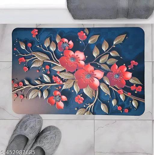 Non-Slip Mat Absorbent Flower Bath Mat Soft Super Absorbent - NARIX INDIA 