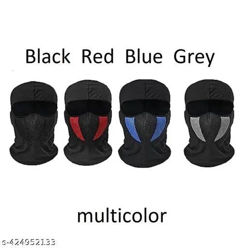 Balaclava Bike Face Mask For Men Pack OF 3 (Grey & Red) - NARIX INDIA 