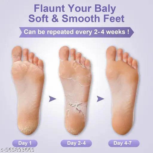 Foot Peel Mask Lavender | Exfoliating Foot Mask for Baby Soft Feet | Hydrates Feet Peeling Mask for Removes Dry Dead Skin,Cracked Heels &amp;Calluses (Lavenders) (1 Pair) - NARIX INDIA 