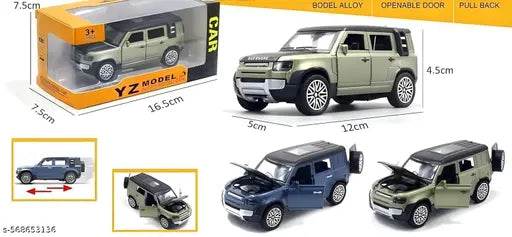 Range Rover Defender | Openable Doors & Bonnet for Kids & Collectors | Alloy Metal Car Toy | Perfect for Play & Display Multicolor (Color as Available) - NARIX INDIA 