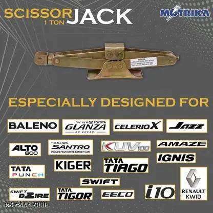Motrika 1 Ton Scissor Car Jack with 19 MM Spanner Pana Vehicle Jack Baleno, Alto, Santro, Amaze, TATA Tigor - NARIX INDIA 