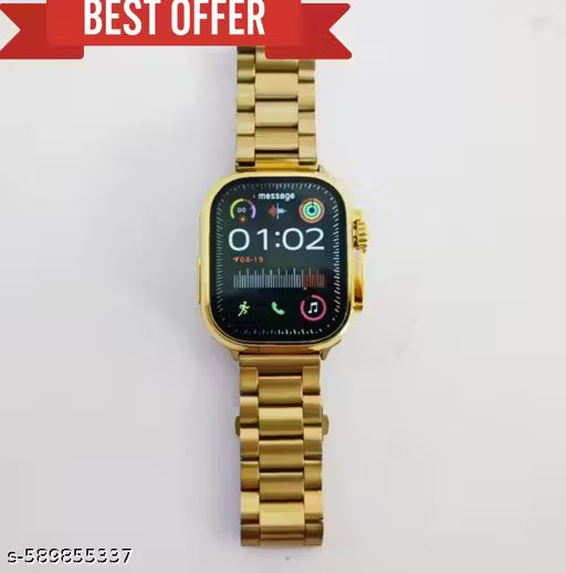 C9 Ultra Gold Edition With Sports Mode Golden SmartWatch for Businessman Music Smartwatch - NARIX INDIA 