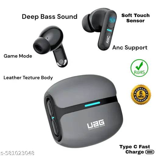 Trendy ANC Gaming earbuds which comes with 50 hour Battery Backup and high Quality Design with Deep Bass sound with Gaming Chipset With cooper speaker and matel Ears or Type C fast charge or Vibration on calls and notifications Feature and Water or Dust p - NARIX INDIA 