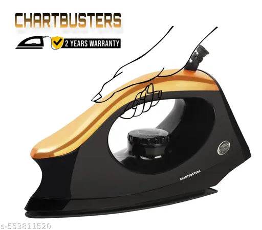 CHARTBUSTERS Fabri Press CB-0008 750 W Dry Iron ( GOLDEN/BLACK ) RADHE RADHE - NARIX INDIA 