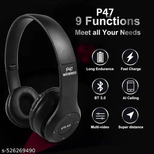 P47 Bluetooth Headphones - NARIX INDIA 
