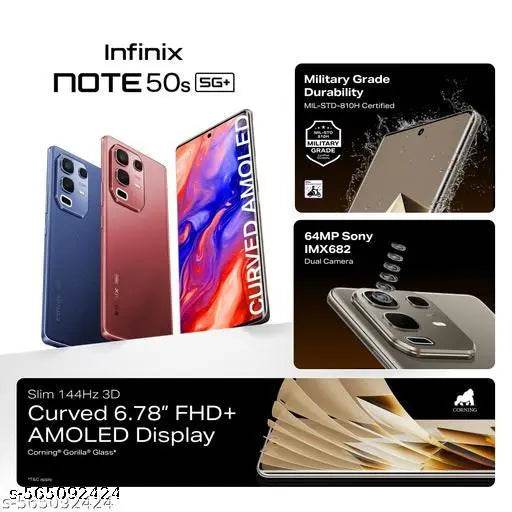 Infinix NOTE 50s 5G+ 6GB 128GB Marine Drift Blue - NARIX INDIA 