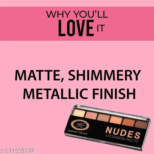 Fashion Colour Eyeshadow Palette | 6 Pigmented Colors Eyeshadow Palette Long Wearing And Easily Blendable Eye Makeup Palette Matte | Matte, Shimmery And Metallic Finish | (SMOKEY) - NARIX INDIA 