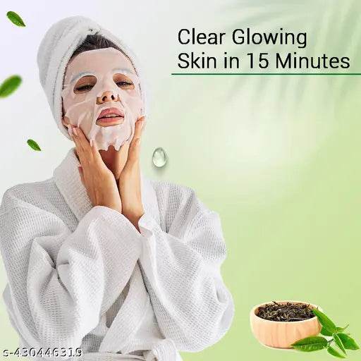 Mancode Green Tea Facial Sheet Mask | Facial Sheet Mask for Men & Women | Daily Glow Sheet Mask for Glowing & Hydration | Repairs Damage Skin | purifies skin | With Korean Formula | For All Skin types | Travel friendly | Sheet mask 25gm Pack of 3 - NARIX INDIA 
