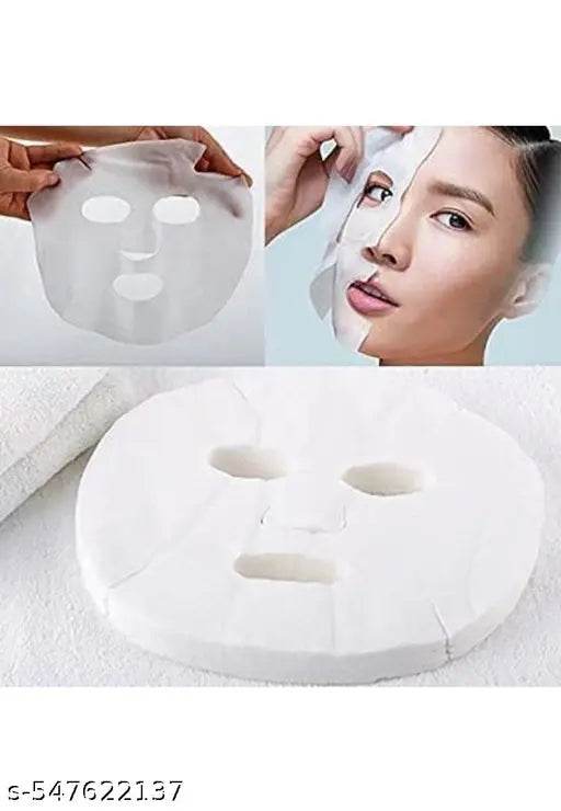 50 Pcs Cotton Face Mask Sheets Dry Facial Sheet Mask Natural DIY Face Mask Skin Care Paper Cotton Spa Sheets 30% off - NARIX INDIA 