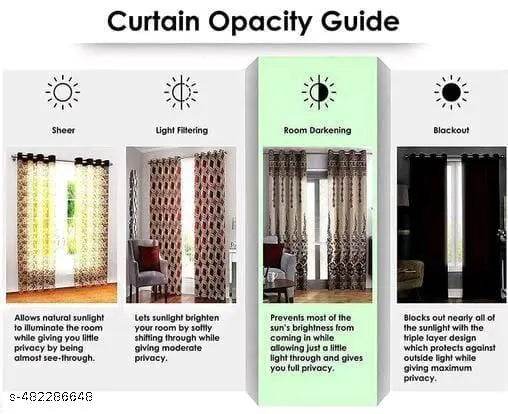 Newlook Polyester Door curtains (4 ft X 7 ft) pack of 2 - NARIX INDIA 