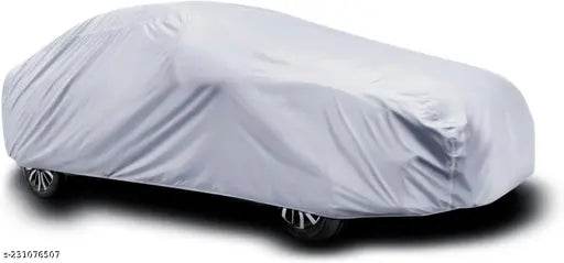 WAKLANE Car Cover For Nissan Micra Active (With Mirror Pockets) (Silver) - NARIX INDIA 