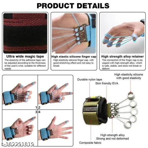 Adjustable Hand grip with counter + Forearm strengthner - Power Gripper for Men & Women - Effective Muscle Building and Injury Recovery Hand Exercise Equipment(multicolour) - NARIX INDIA 
