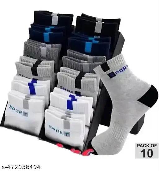 Pack Of 5 Premium Quality Daily Wear Ankle Length Cotton Socks . - NARIX INDIA 