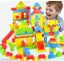 VARIES Building Blocks Puzzles Games Bricks Toys Sets with Educational Toys for Kids and Children for 2 - 5 Years ( Multicolour , 60 Pieces Blocks Bricks) - NARIX INDIA 