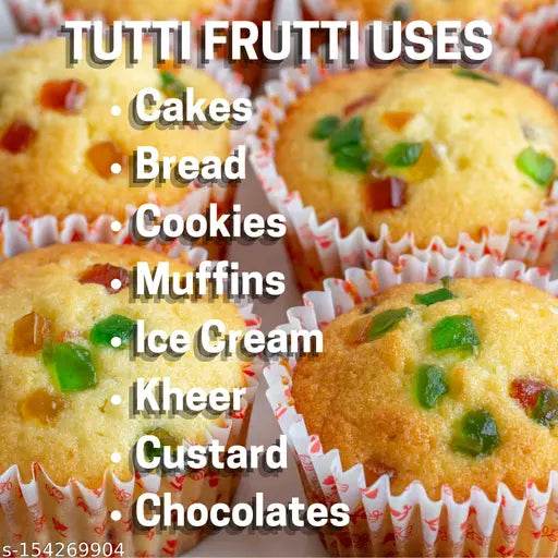 Freshana Tutti Frutti Cherry 400G+400G Combo | 3 Colour Mix Cherry for Topping, icing of cakes, breads, cookies, Ice cream, custard, chocolates, muffins - NARIX INDIA 