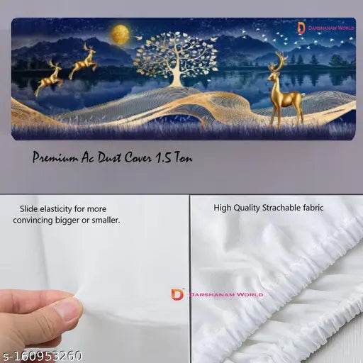 Ac Cover For 1.5 ton, split ac cover Air Conditioning Dust Cover Folding Designer Ac Cover for Indoor Split Ac 1.5 ton - NARIX INDIA 