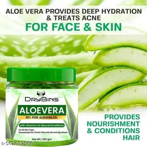 Drybins Aloevera Face Beauty Gel - 220gm pack of 2 - NARIX INDIA 