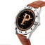 SKOAL Analog Round Black Dial ALPHABET P Design Stylish Beige Leather Strap Classic Design Fancy Wrist Watch for Men and Boys, Pack of 1 - ALPHA-P-AVO-SIL-TAN-CRL - NARIX INDIA 