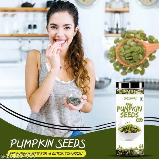 NutroVally - Pumpkin Seeds For Weight Loss | Loaded With Rich Fiber & Mineral | Good Sources of Omg-3 & Rich Antioxidant l High Amount of Protein For Good Health l Pumpkin Seeds For Regular Eating_200x3. (600gm) - NARIX INDIA 