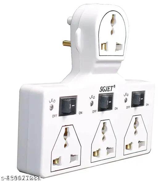 SGJET 4 Universal Socket 3 Switch Multi Plug Extension Board(Traveler Multi Plug Extension) - NARIX INDIA 
