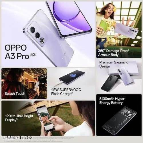 OppoA3 Pro 5G (8Gb Ram, 256Gb, Starry Black) - NARIX INDIA 