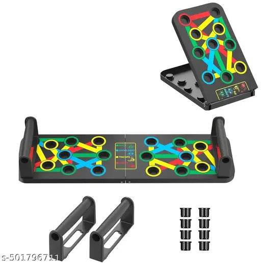 QUlCKFlT 10in1 Portable Board with Strong Grip Handle for Chest Press Home & Gym Exercise Push-up Bar - NARIX INDIA 