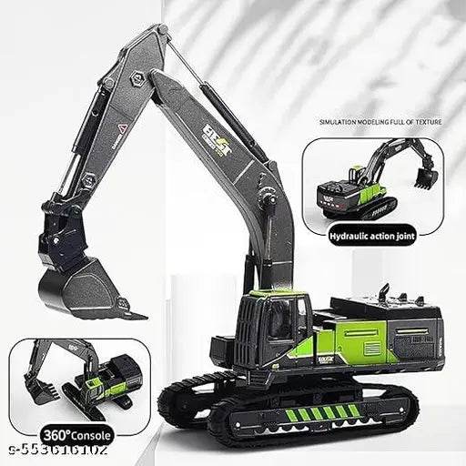 LIPSA TOYS Die cast Metal Excavator Construction Vehicle with All Moving Parts Friction Powered Inertia Toys Pretend Play Toy Trucks Building Vehicles for Kids 3 Years - NARIX INDIA 