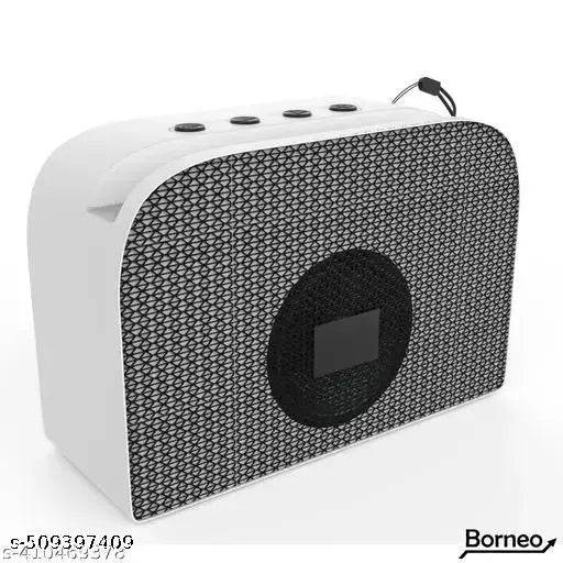 Microbots BR-611 Ultimate 10W Bluetooth Speaker Hi-fi Stereo Sound Surround Upto 08 Hours Playback, Best for Mobile, Laptop/PC, Ipad, Media Players with Multi Modes Aux/TF Card/USB(Black) - NARIX INDIA 