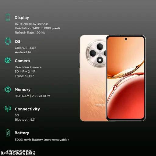 Oppo F27 5G 8GB 256GB Amber Orange - NARIX INDIA 