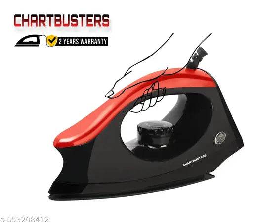 CHARTBUSTERS Fabri Press CB-0008 750 W Dry Iron ( RED/BLACK ) RADHE RADHE - NARIX INDIA 