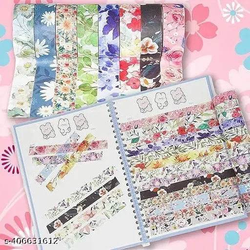 Multi Design 20 Rolls Washi Tape Set - 15mm Wide, Colorful Multi Style Design, Decorative Tapes for Arts, DIY Crafts, Bullet Journals, Planners, Gift Wrapping (Set of 20, Multicolor) - NARIX INDIA 