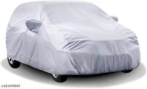 WAKLANE Car Cover For Nissan Micra Active (With Mirror Pockets) (Silver) - NARIX INDIA 