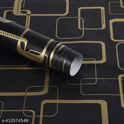 elf Adhesive Black Waterproof (45''cm x 250'' cm) Wallpaper Vinyl Stickers PVC Wall Papers - NARIX INDIA 
