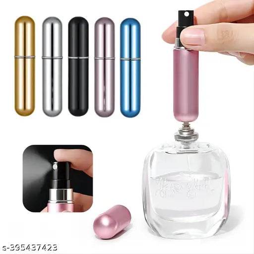 ALLDAYPROVISION Portable Mini Refillable Perfume Atomizer Bottle Atomizer Travel Size Spray Bottles Accessories 5ml-1 Piece (Random Color) - NARIX INDIA 