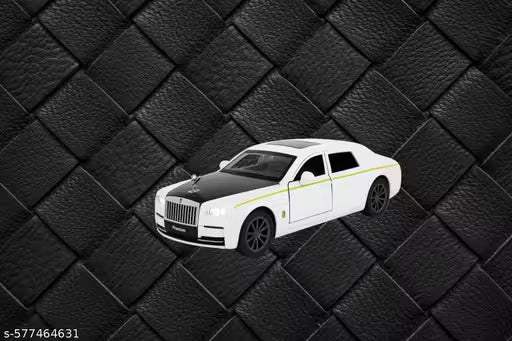 Scale Diecast Rolls-Royce Car Alloy Pull-Back Model with Light & Music (White, Pack of: 1) - NARIX INDIA 