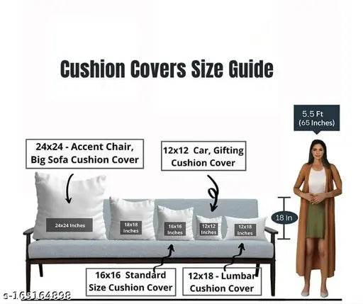CLOUDNAP Elite Fancy Digital Desgin Decorative Cushion Covers (16 X 16 Inch)Set of 5 - NARIX INDIA 