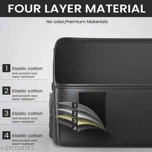 Multipurpose Car Organizer Bag with Tissue Box and Cup Holder Space Saving Double Sided Center Console Car Headrest Organizer - NARIX INDIA 