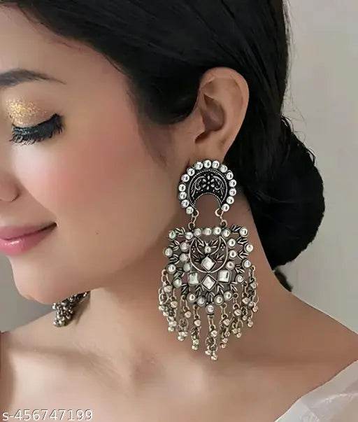 Oxicraft pack of 4 oxidized earrings - NARIX INDIA 